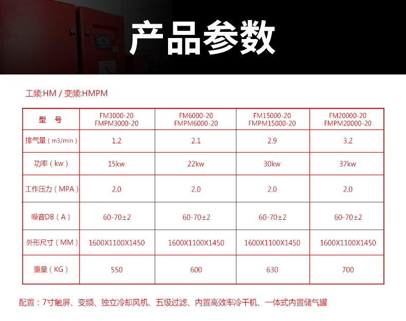 15KW20公斤激光切割一体空压机（第五代）(图3)